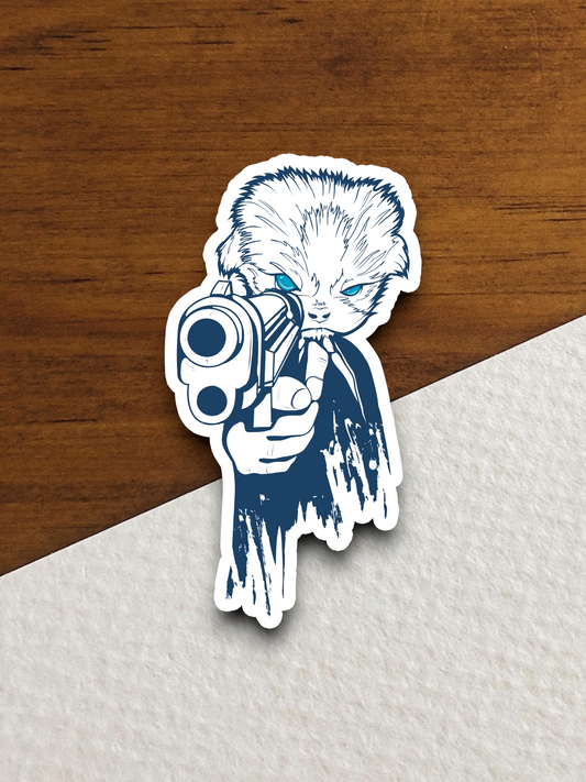 Animal with Gun Image Sticker