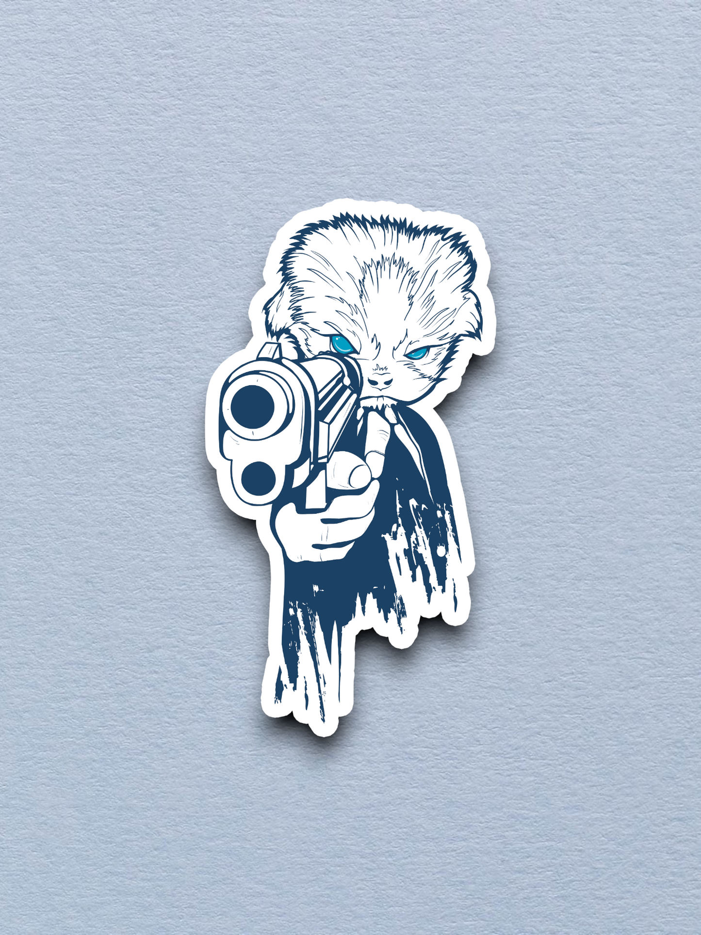 Animal and Gun Sticker