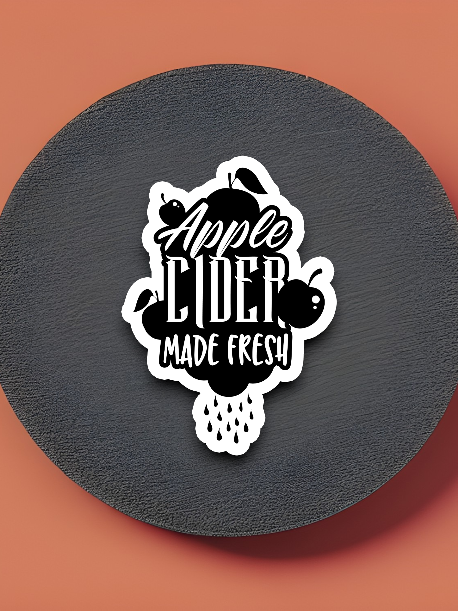 Apple Cider Made Fresh Design Sticker