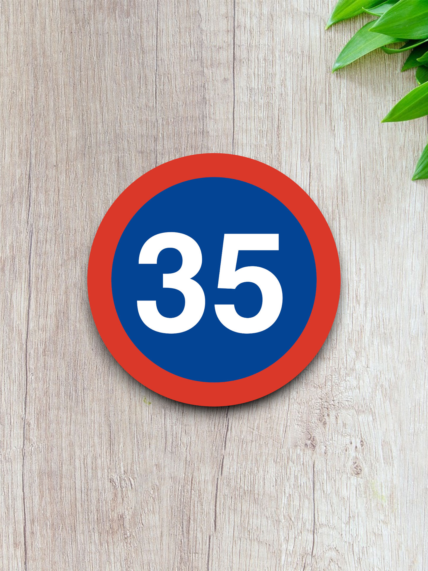 Argentina road Speed Limit sign 35 Sticker