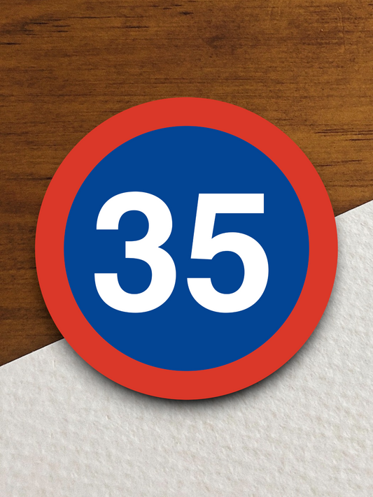 Argentina Speed Limit 35 Sticker