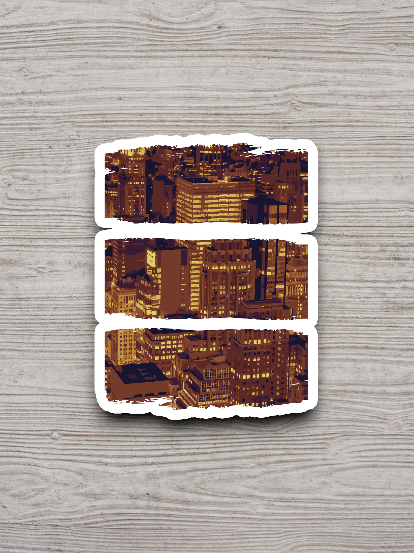 Artistic City Scene - Travel Sticker