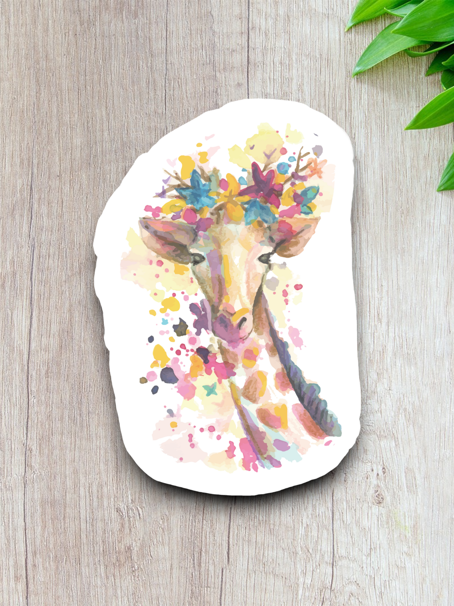 Artistic Giraffe Sticker