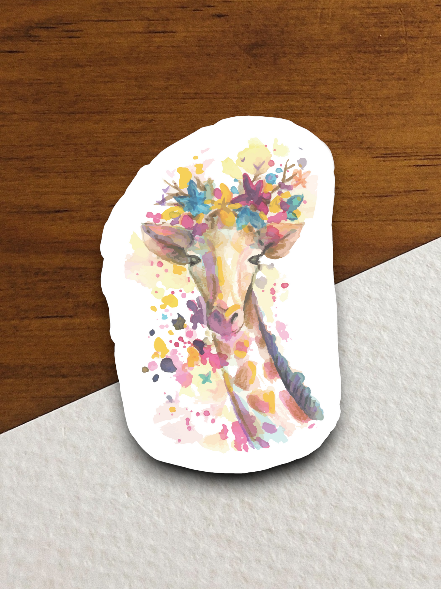 Artistic Giraffe Sticker