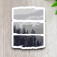 Artistic Mountain Forest Scene - Travel Sticker