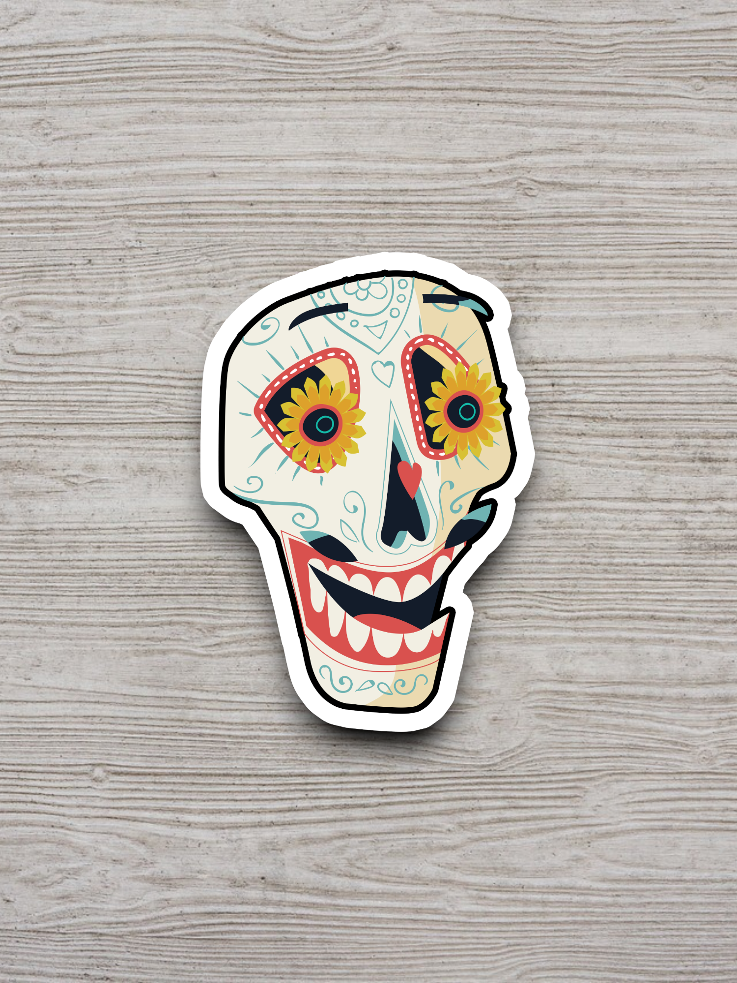 Artistic Skull Version 05 - Holiday Sticker