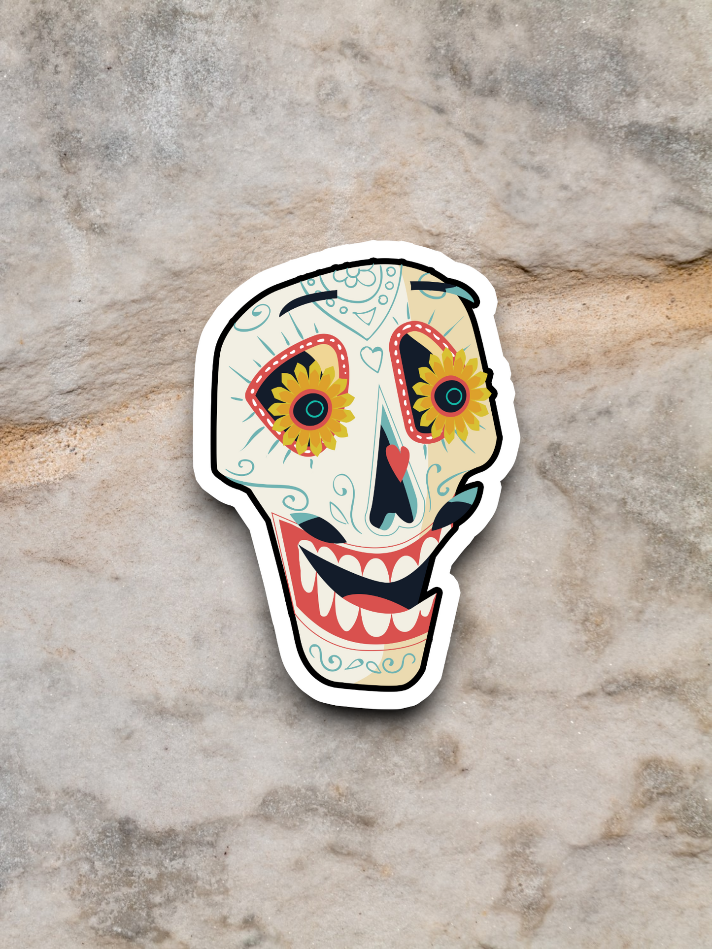 Artistic Skull Version 05 - Holiday Sticker