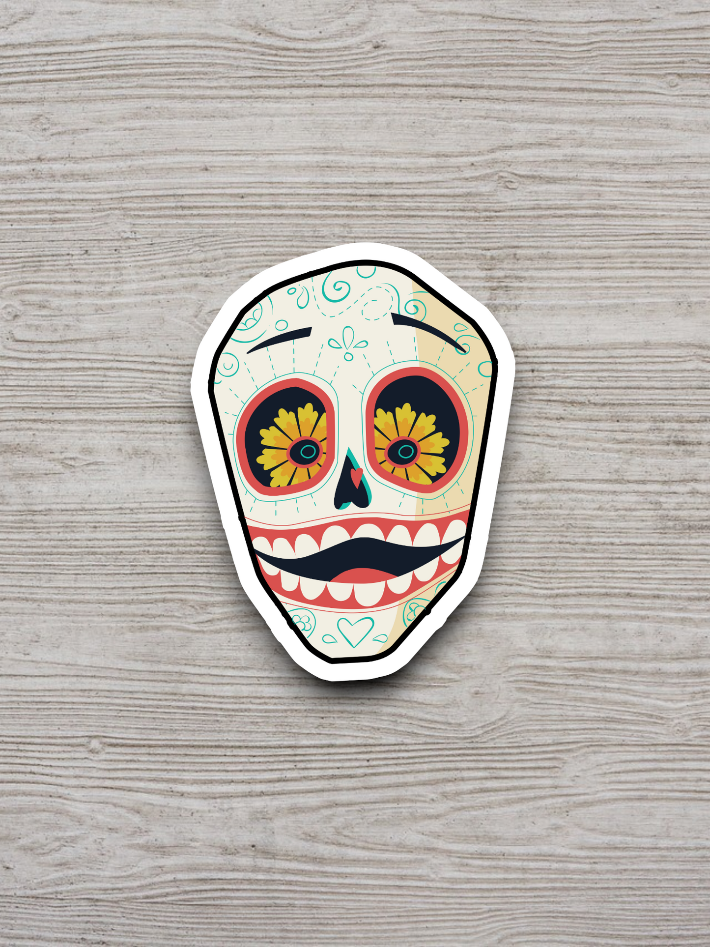 Artistic Skull Version 06 - Holiday Sticker
