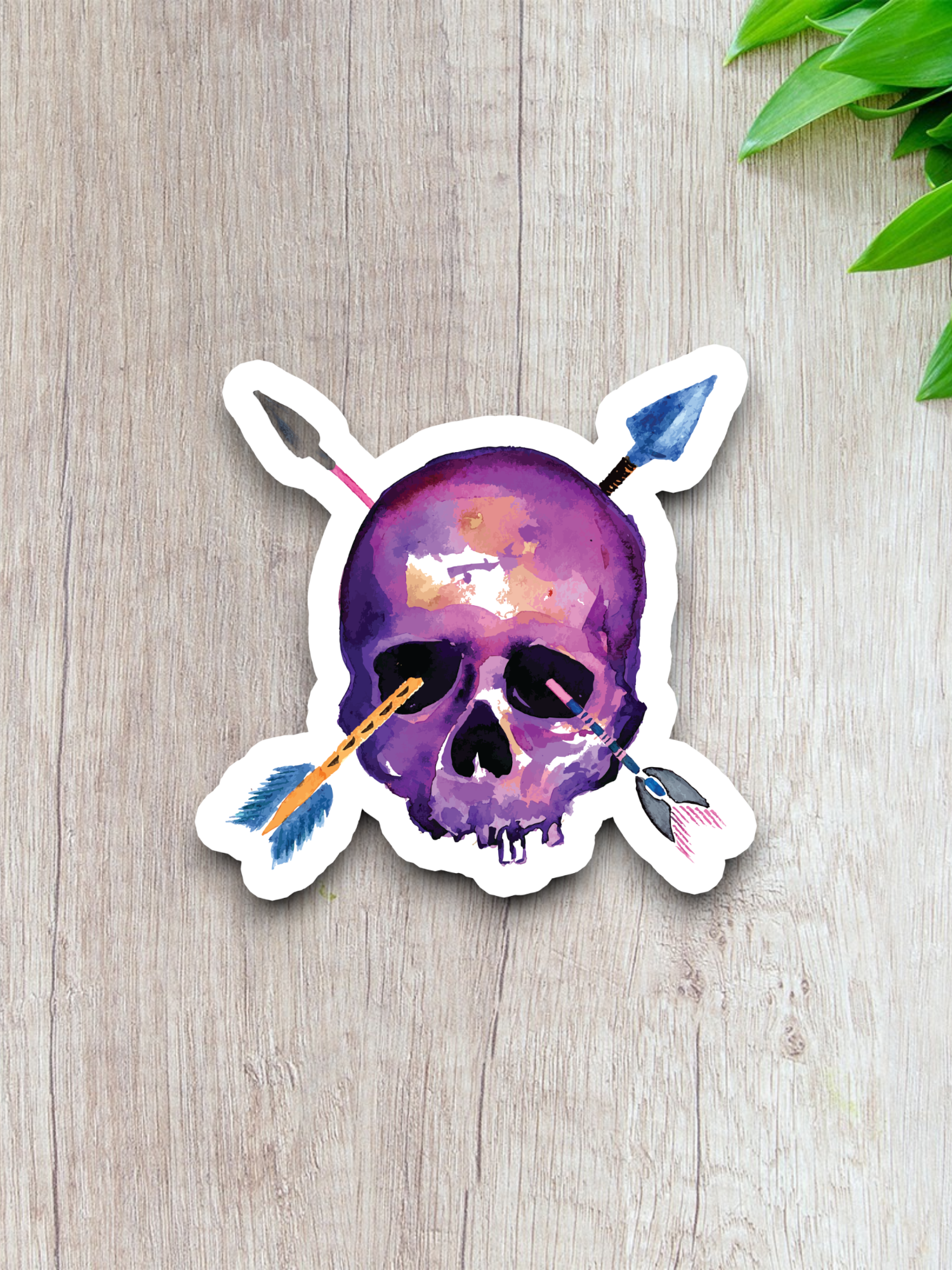 Artistic Skull  08 - Holiday Sticker