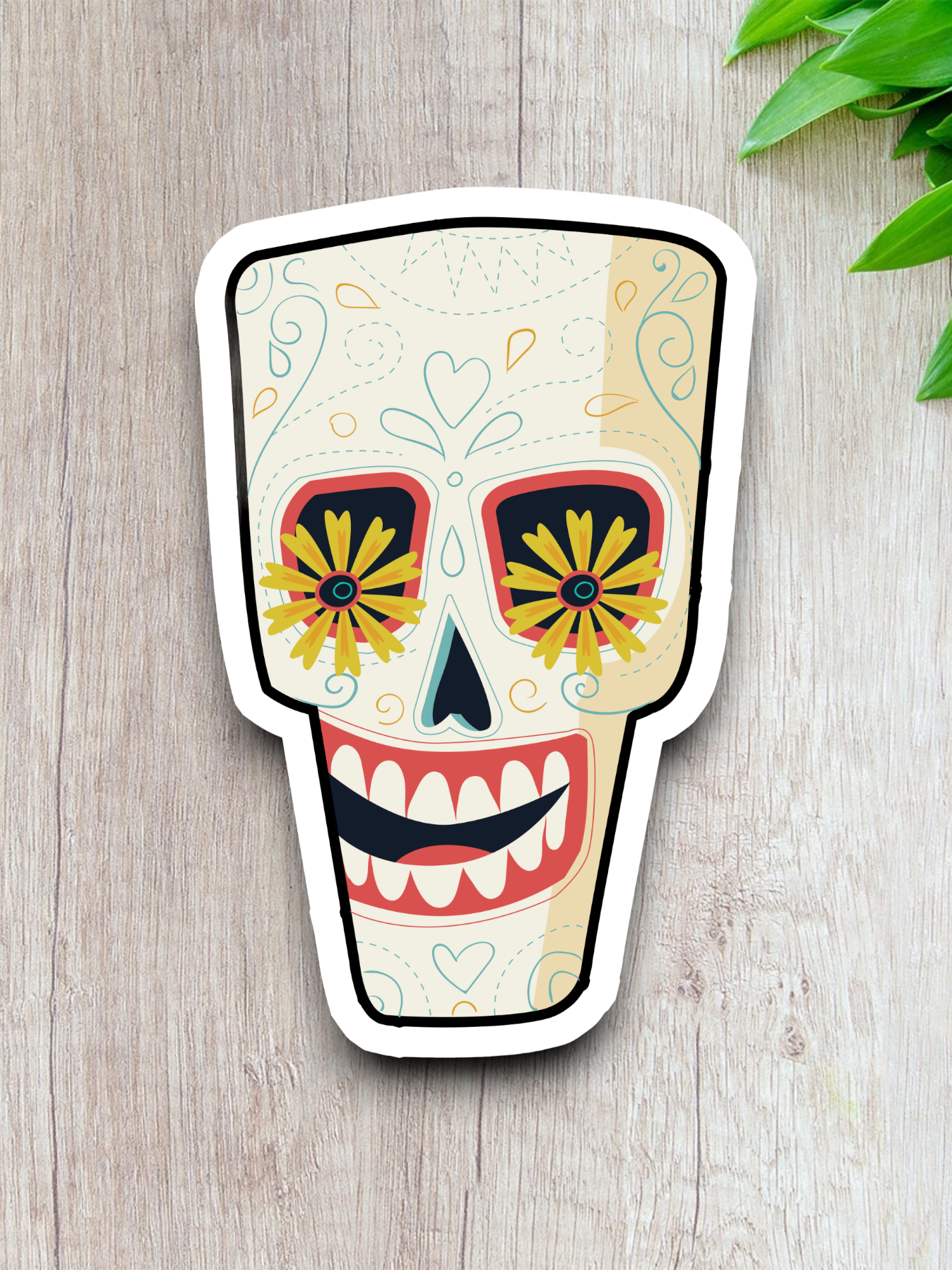 Artistic Skull  10 - Holiday Sticker