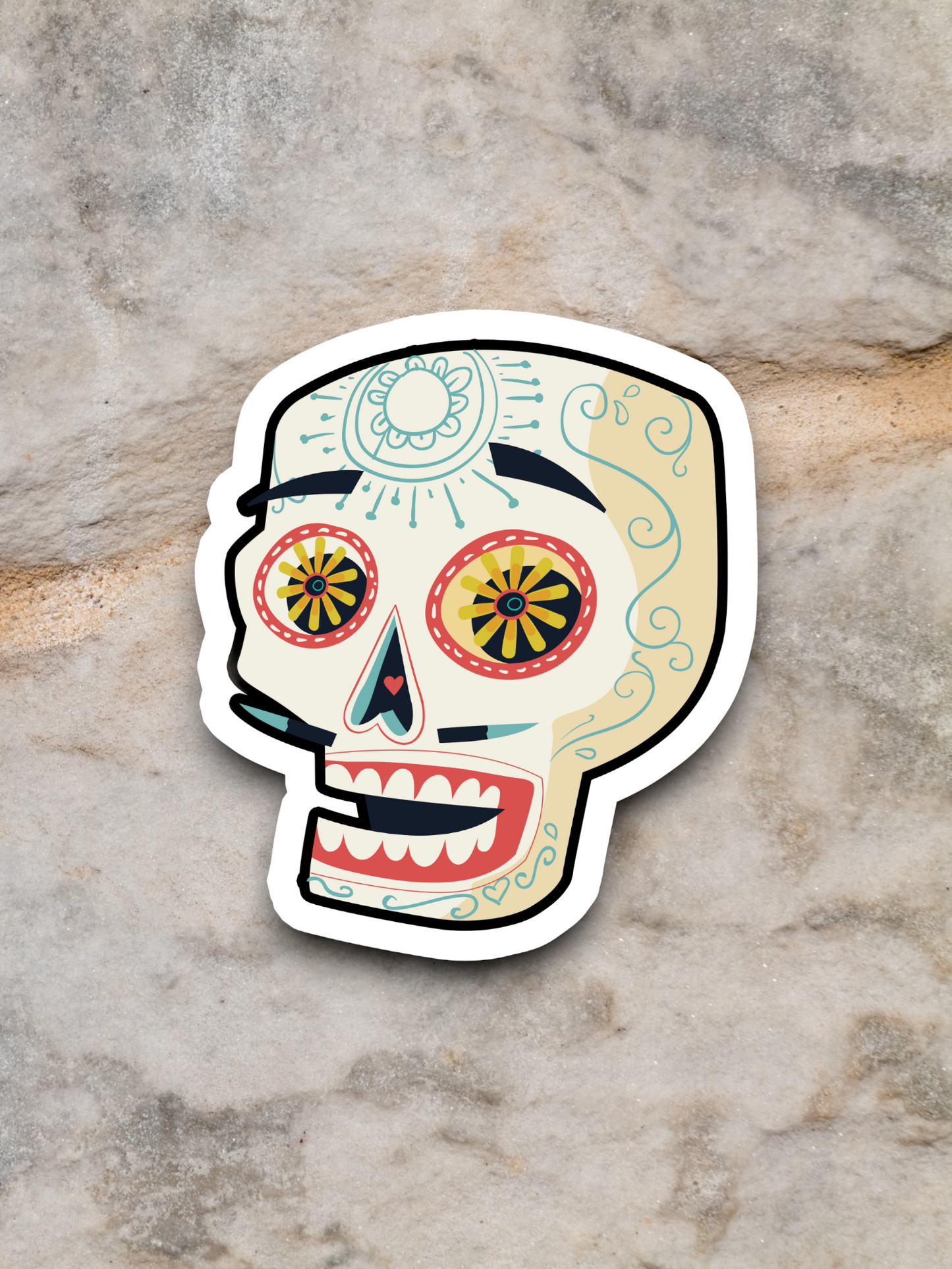 Artistic Skull Version 11 - Holiday Sticker