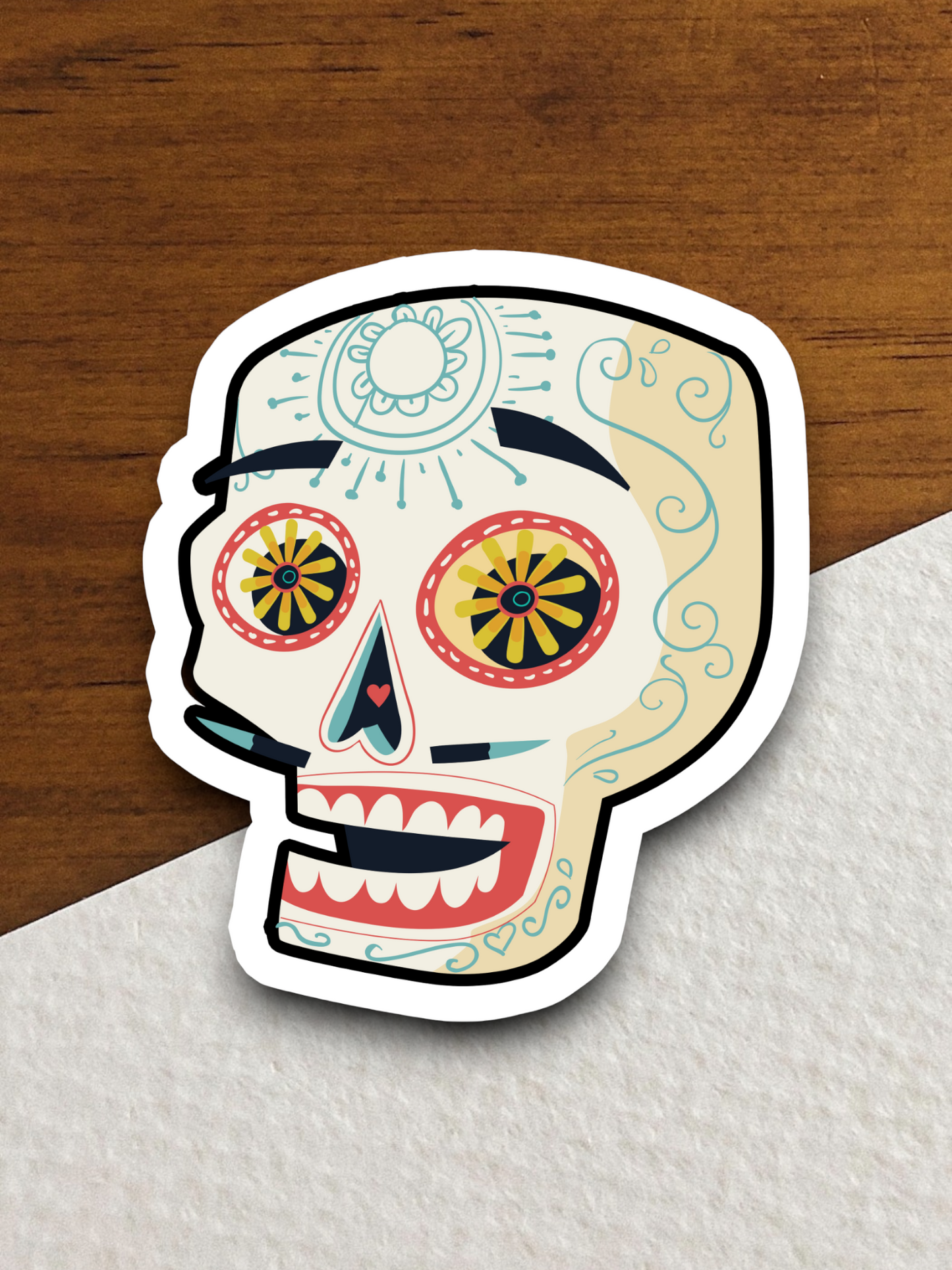 Artistic Skull Version 11 - Holiday Sticker