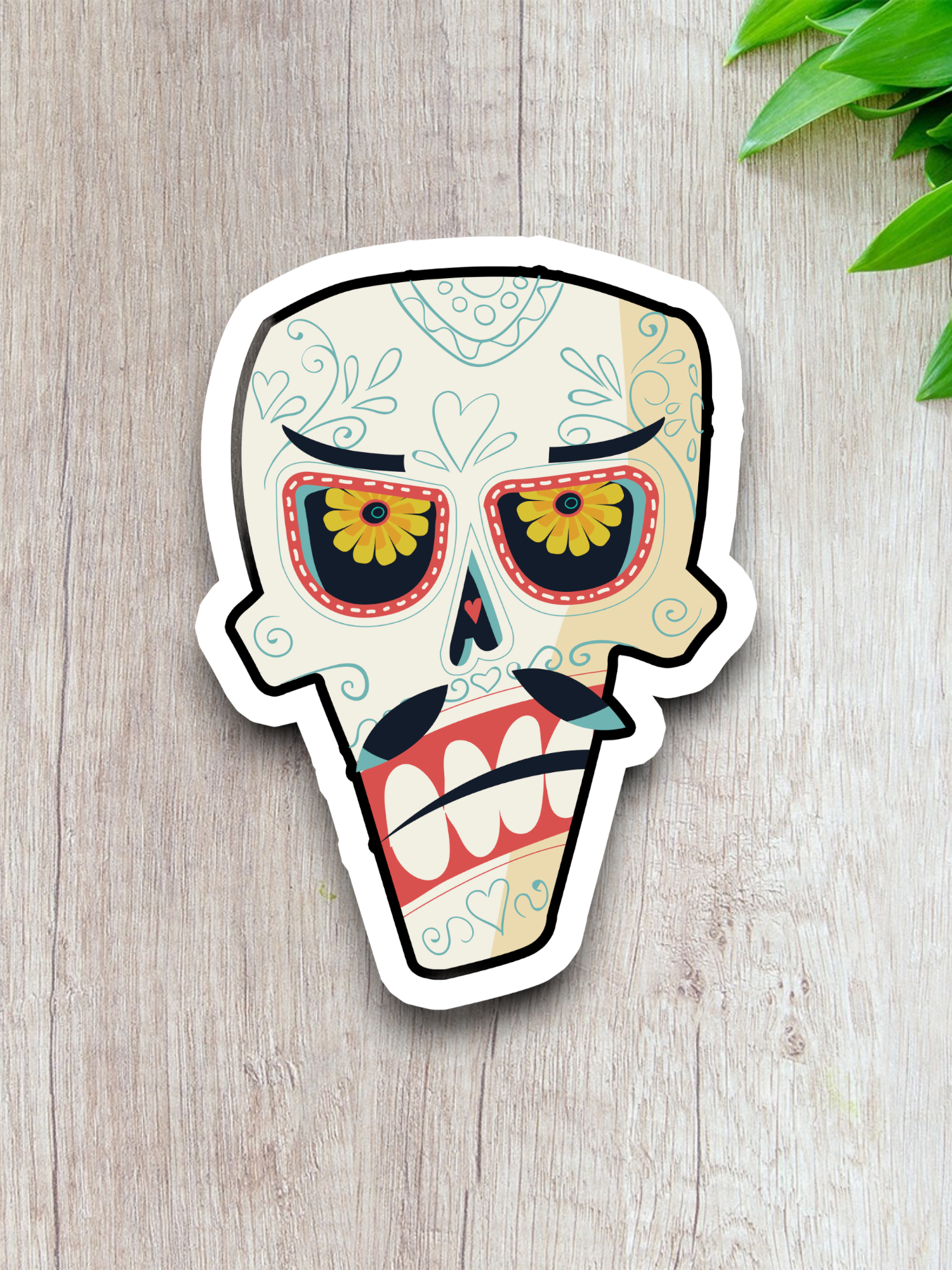 Skull  12 - Holiday Sticker