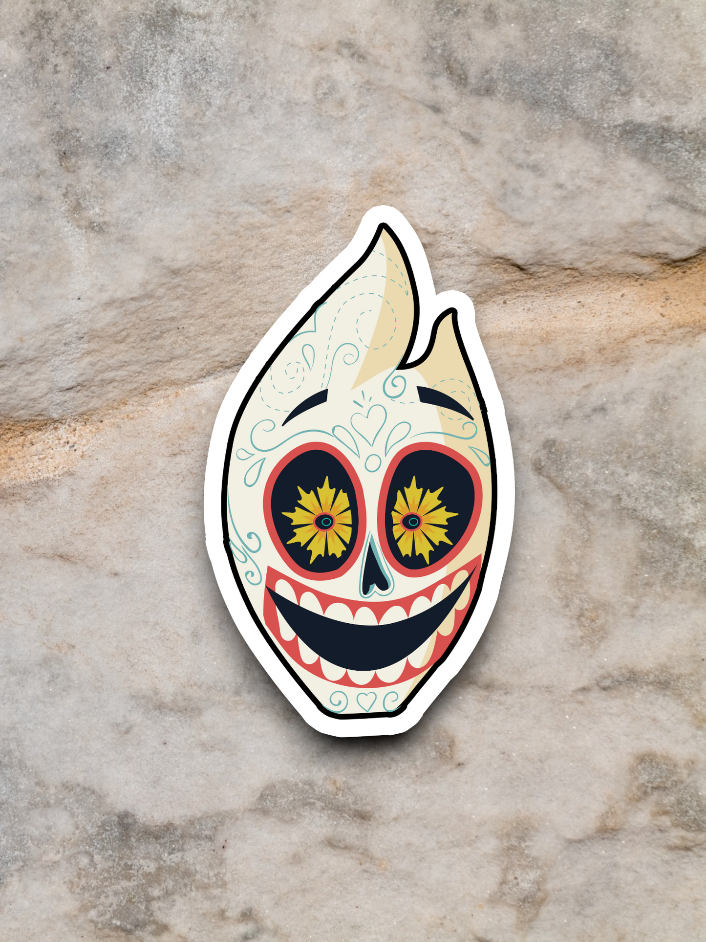 Artistic Skull Version 17 - Holiday Sticker