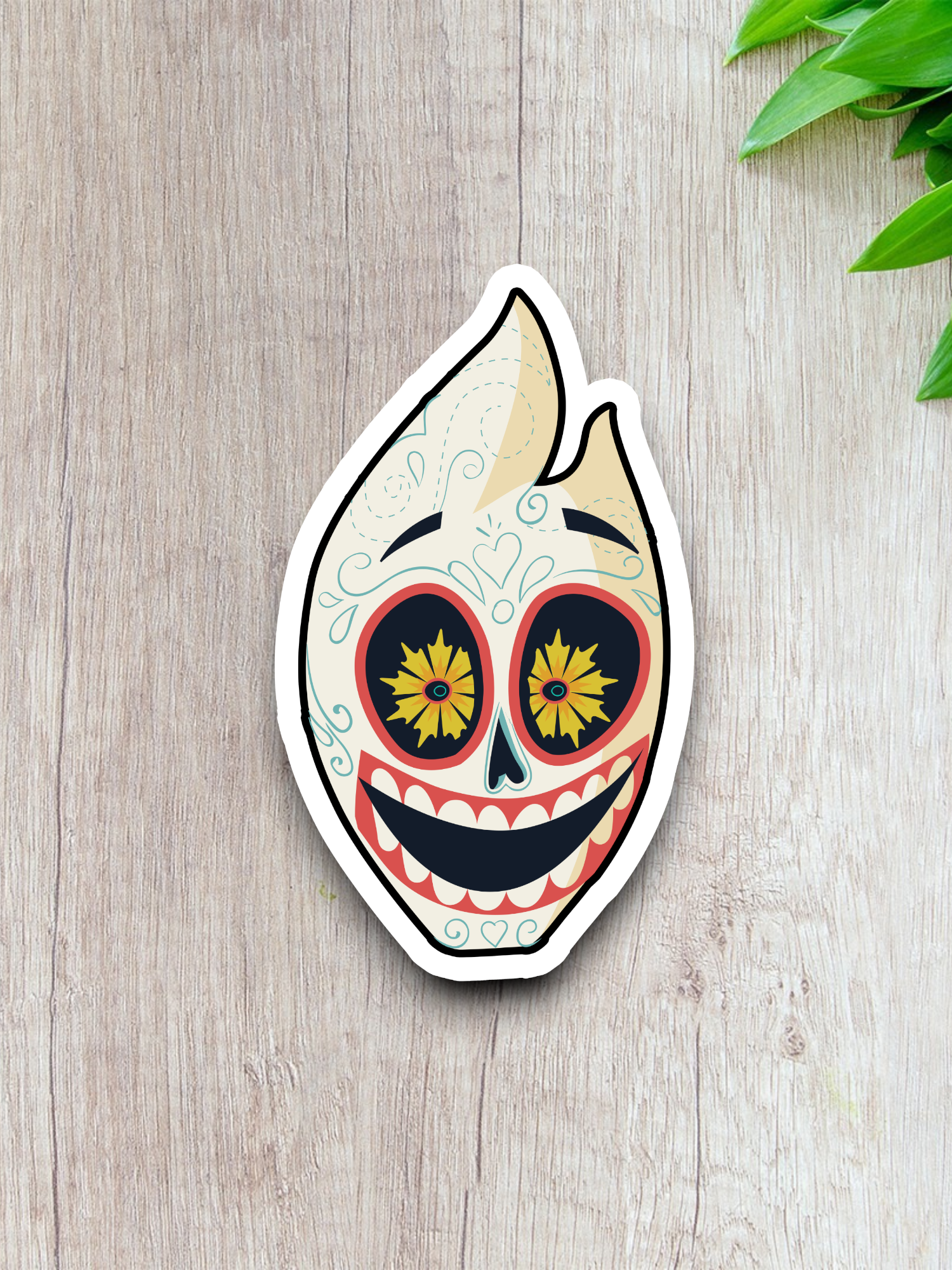 Skull  17 - Holiday Sticker