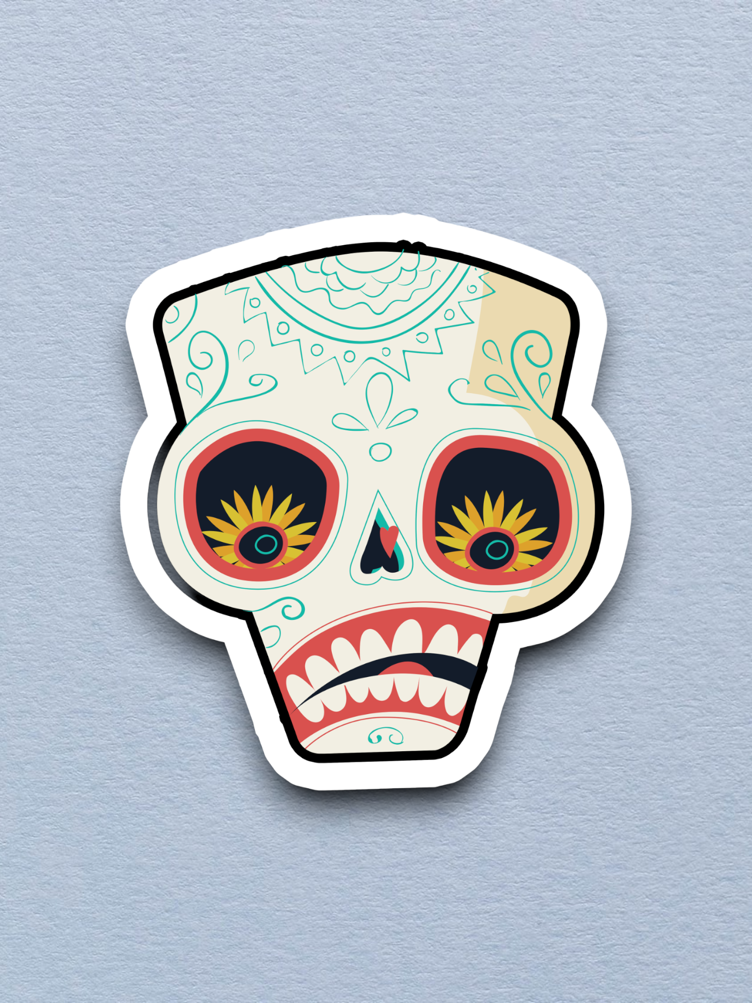 Artistic Skull Version 18 - Holiday Sticker