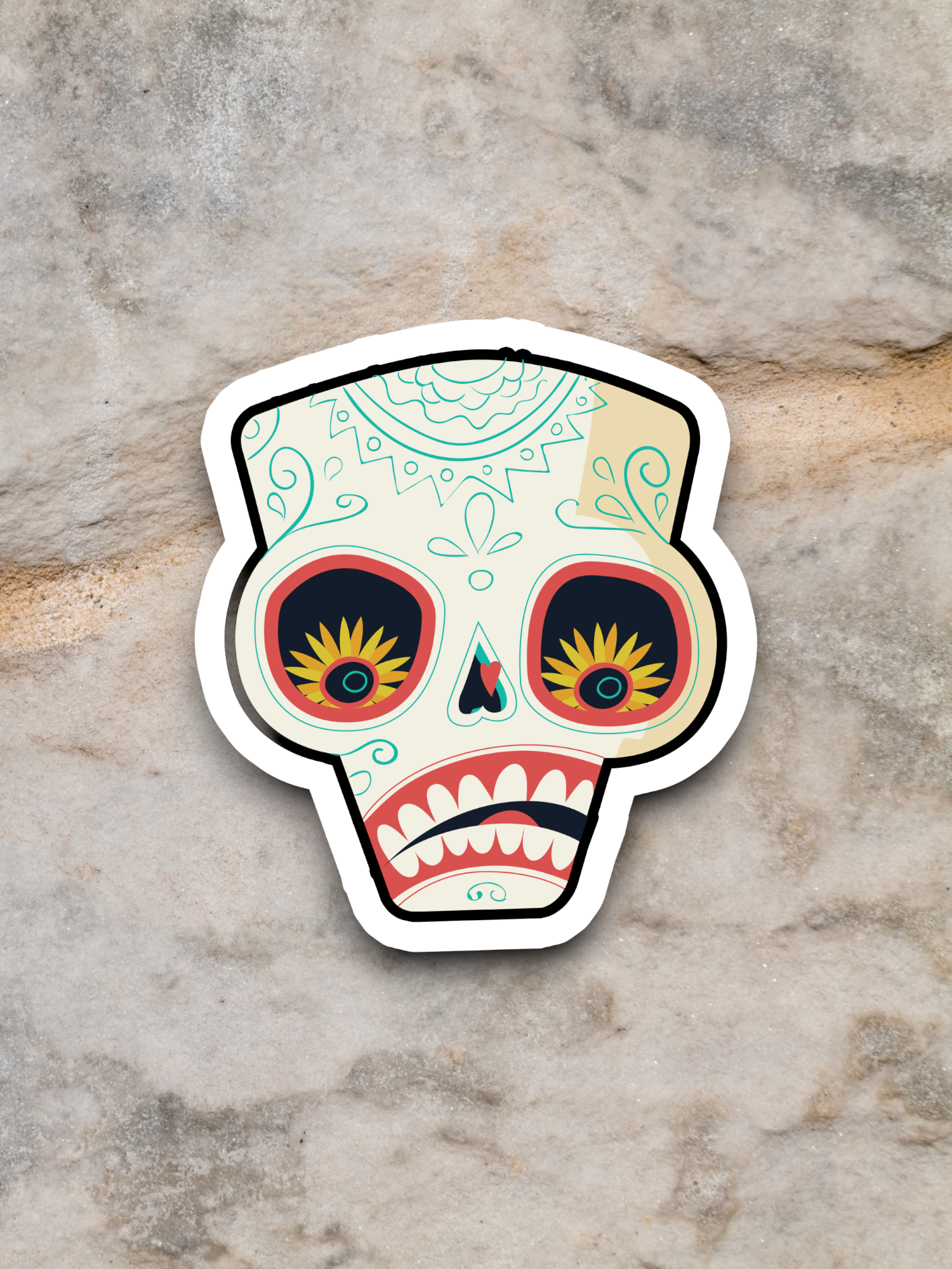 Artistic Skull Version 18 - Holiday Sticker