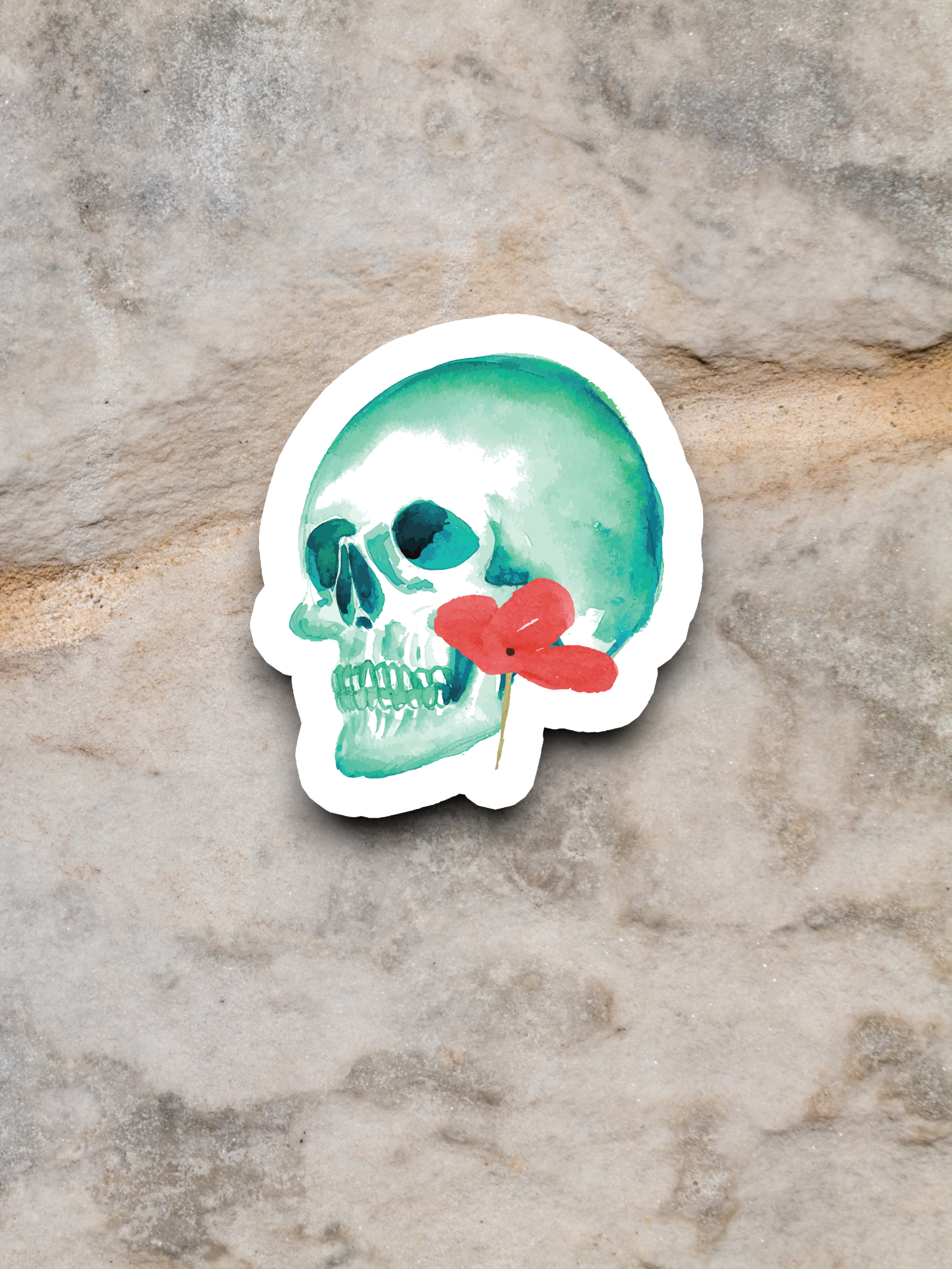 Artistic Skull Version 19 - Holiday Sticker