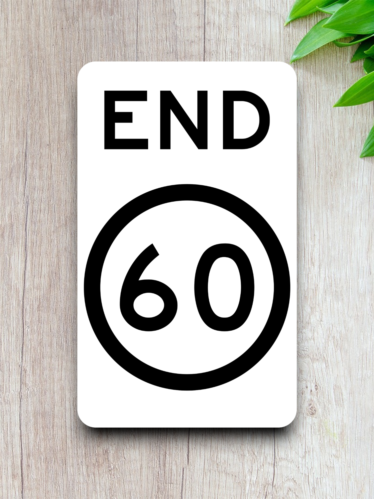 Australia road sign End 60 Speed Limit Sticker