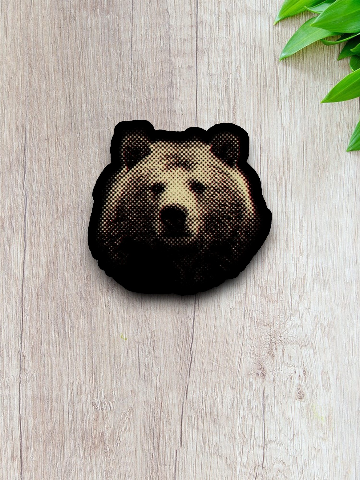 Bear Faded Sticker