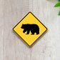 Bear Road Sign Sticker