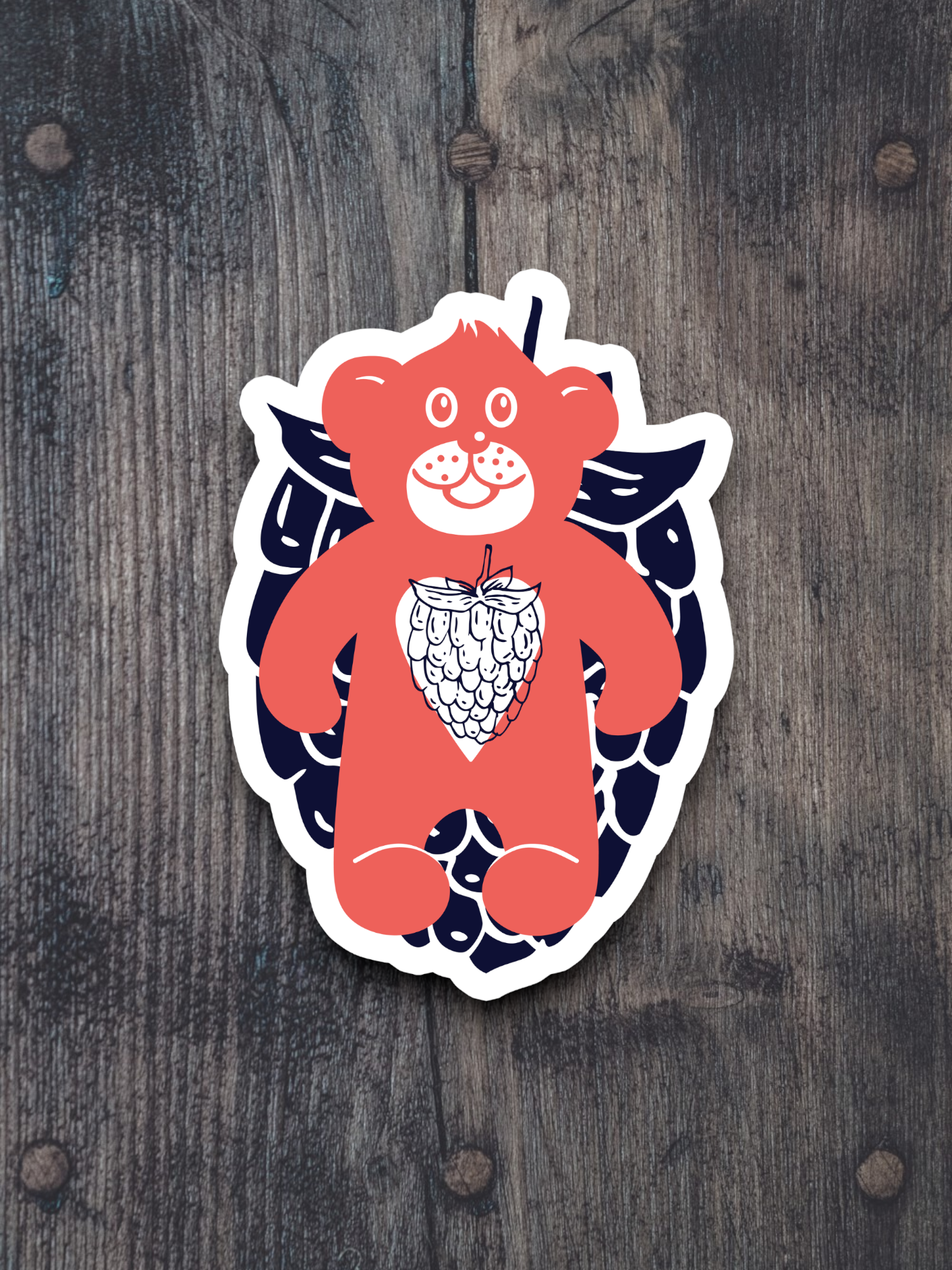 Bear and Berries Sticker