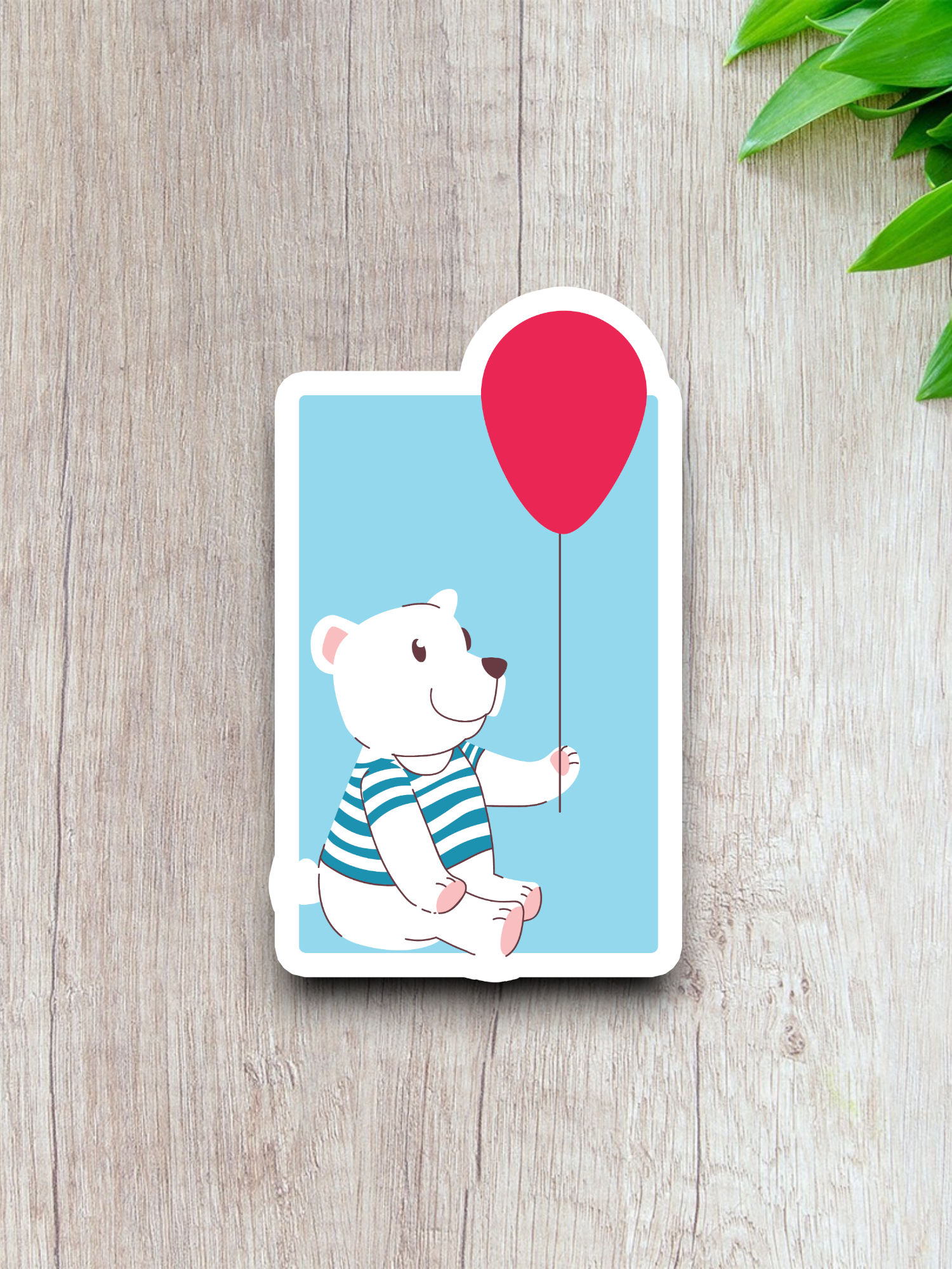 Bear with Ballon Sticker