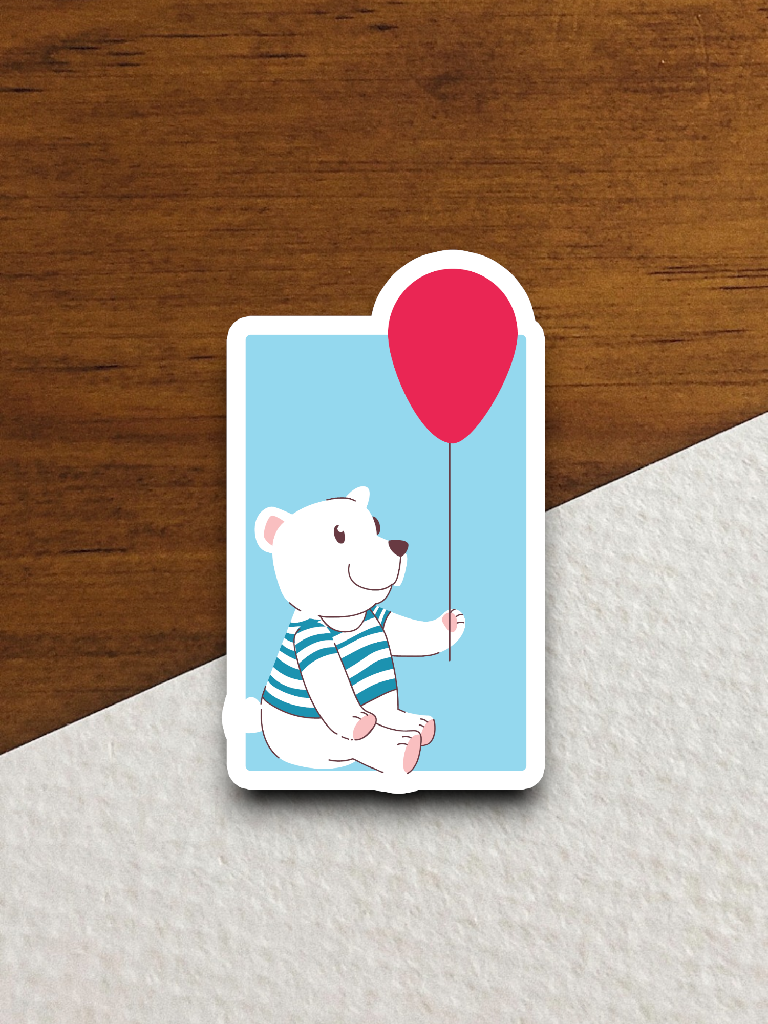 Bear with Ballon Sticker