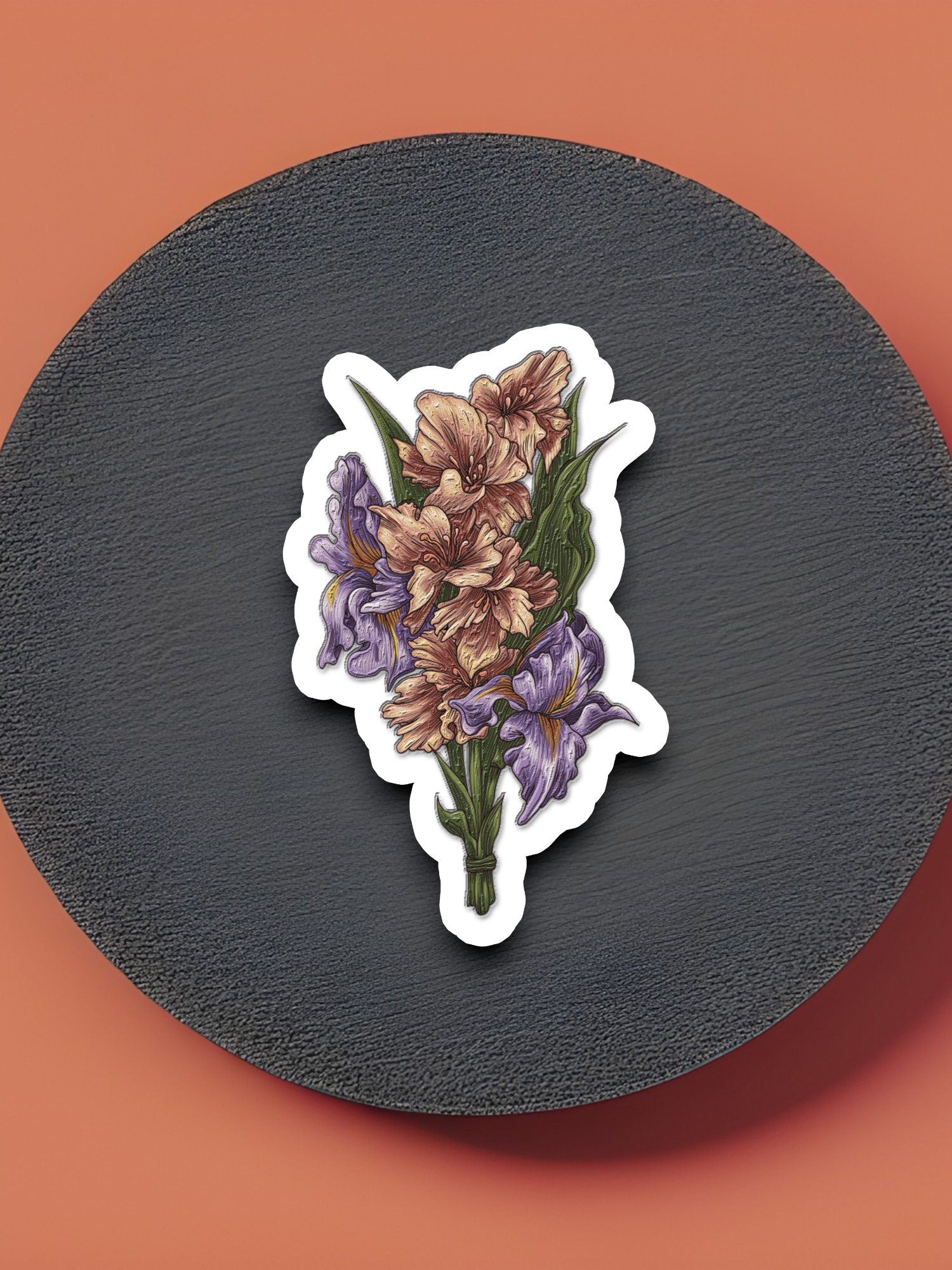 Beautiful Flowers Oil Painting Sticker