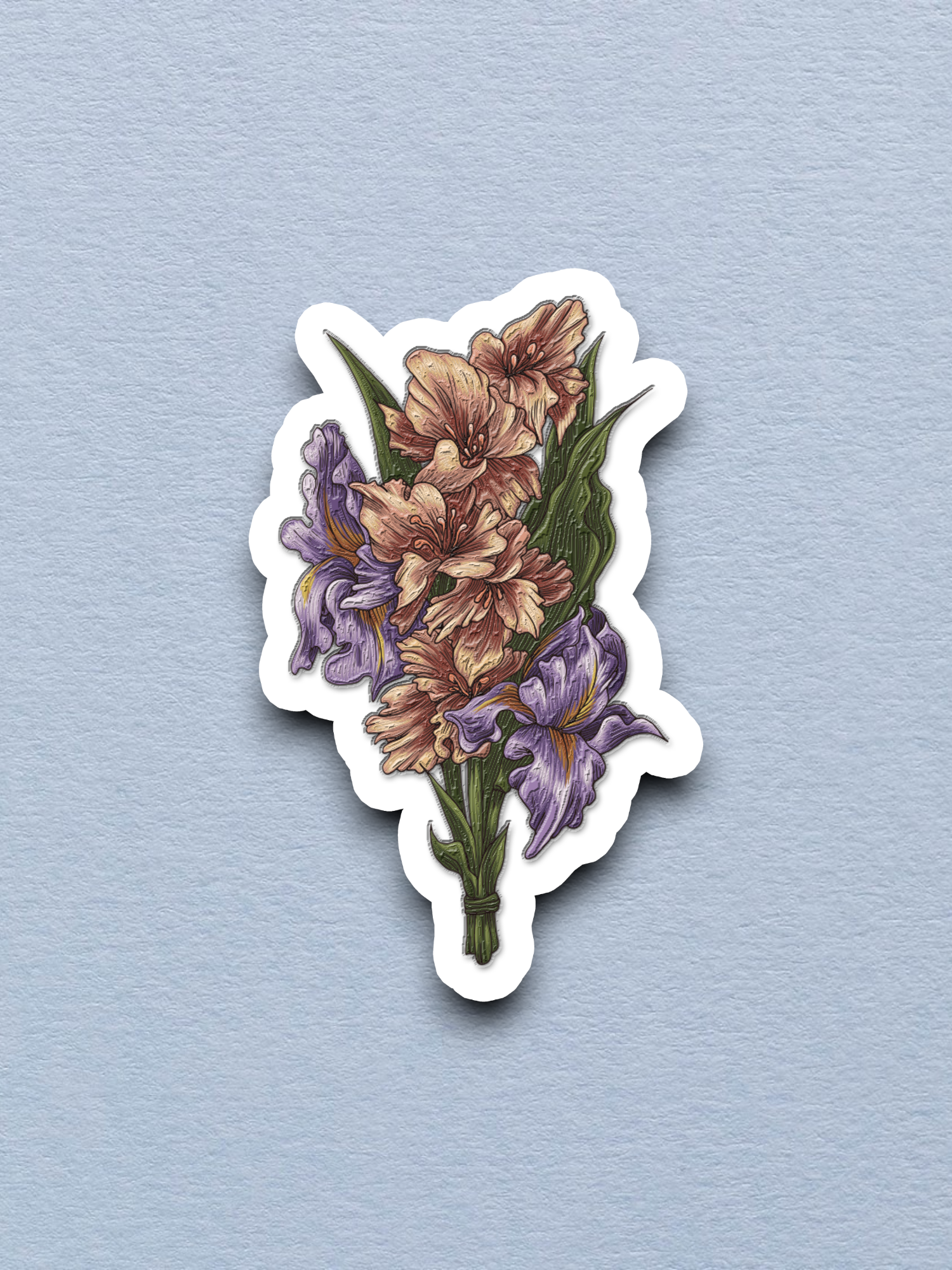 Beautiful Flowers Oil Painting Sticker