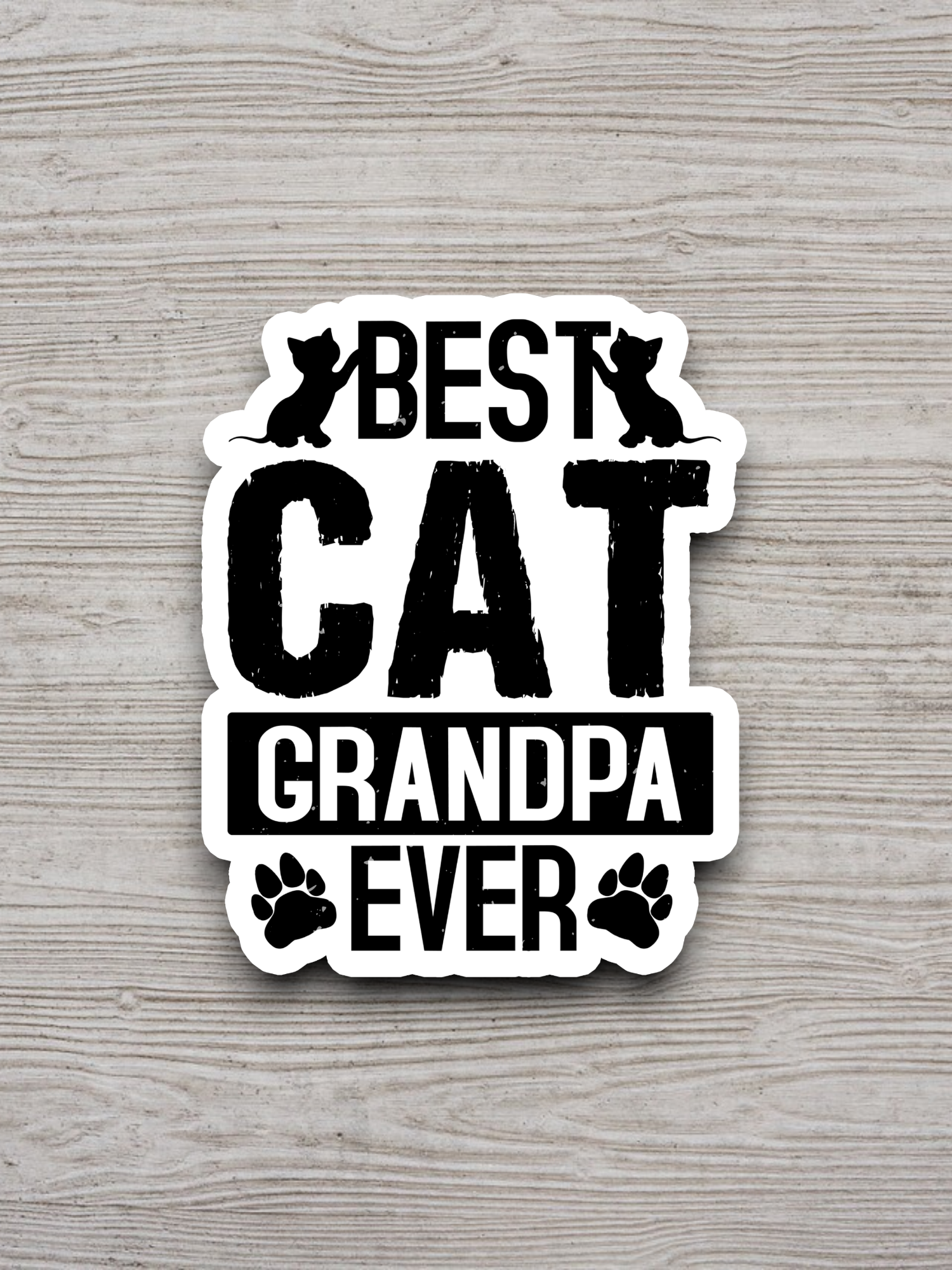 Best Cat Grandpa Ever - Animal Sticker