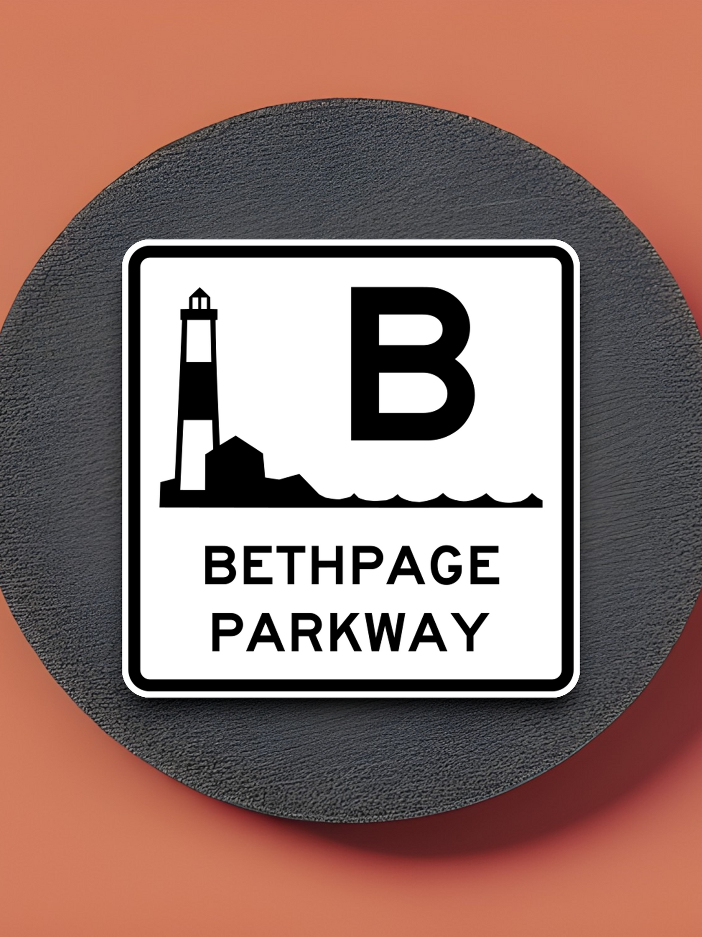 Bethpage Parkway Shield Road Sign Sticker