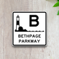 Bethpage Parkway Shield Road Sign Sticker