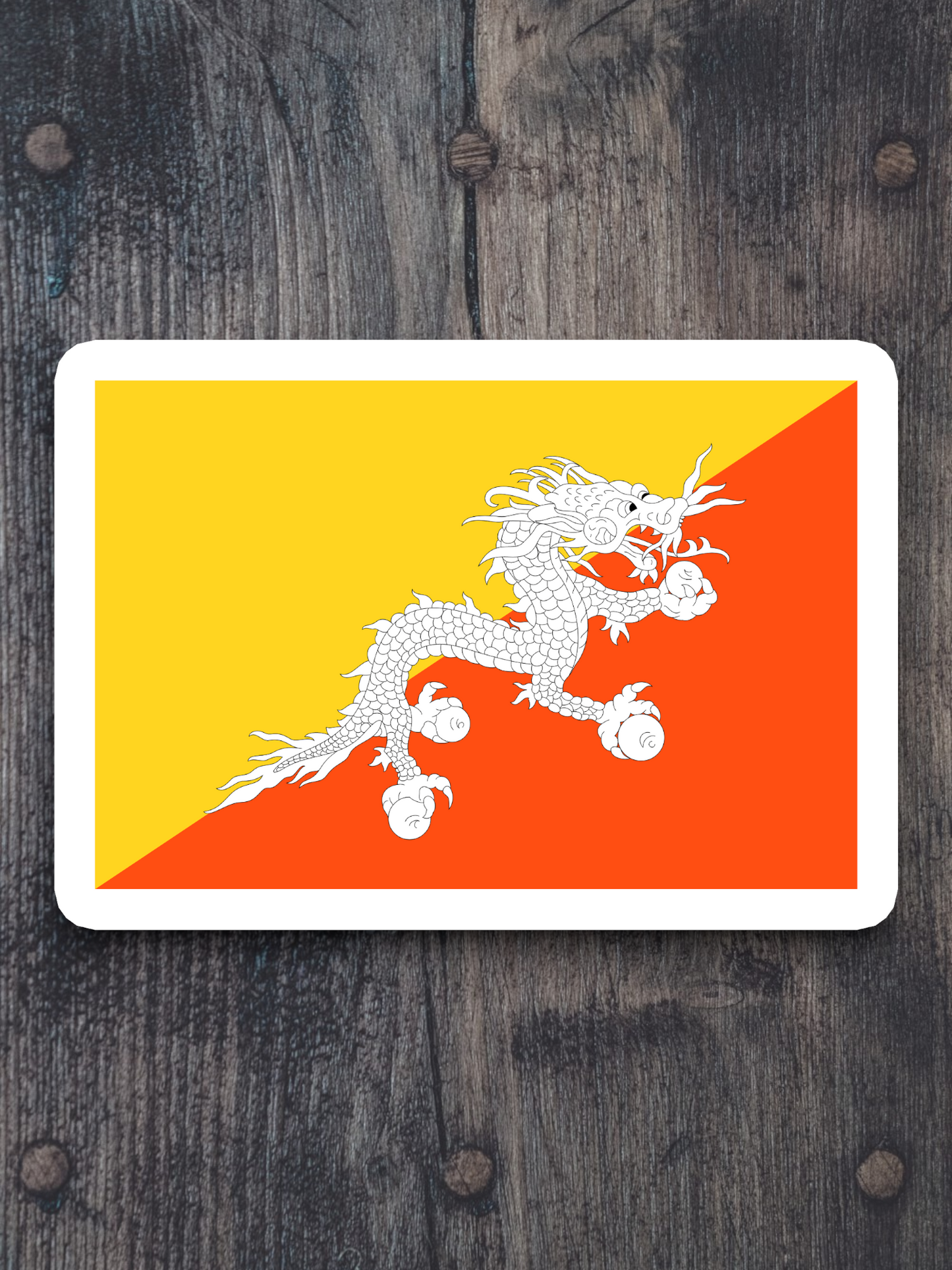 Bhutan Flag - International Country Flag Sticker