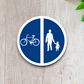 Bicycle and School Crossing Ahead  Road Sign Sticker