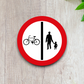 Bicycle and School Crossing Ahead Road Sign Sticker