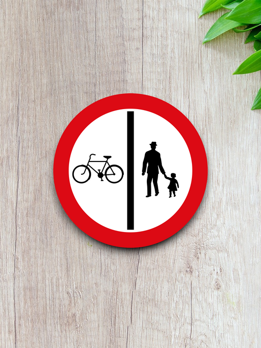 Bicycle and School Crossing Ahead Road Sign Sticker