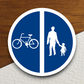 Bicycle and School Crossing Ahead Sticker