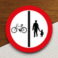 Bicycle and School Crossing Ahead Sticker