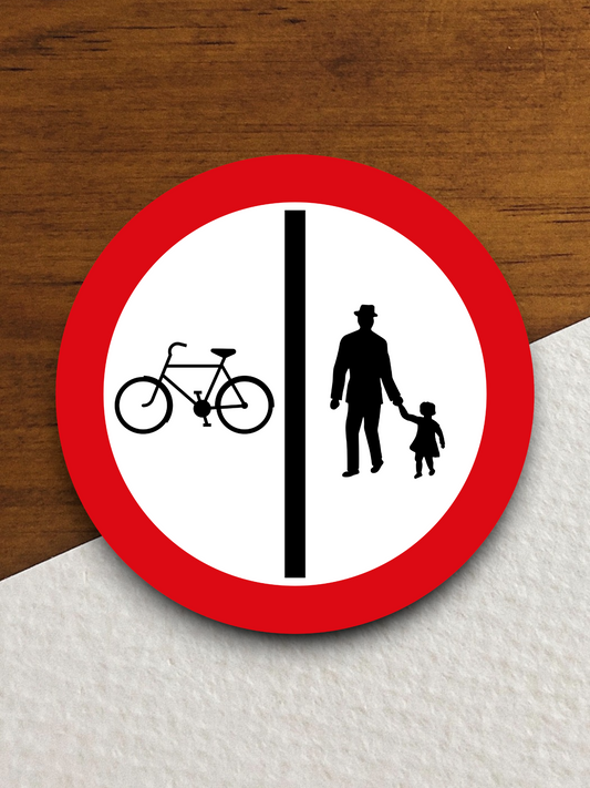 Bicycle and School Crossing Ahead Sticker