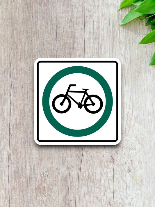 Bicycle Road Sign Sticker