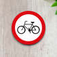 Bicycle Road Sign Sticker