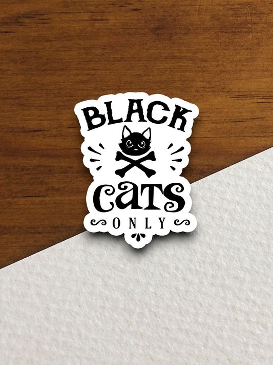 Black Cats Only Animal Sticker