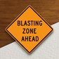 Blasting Zone Ahead Sticker