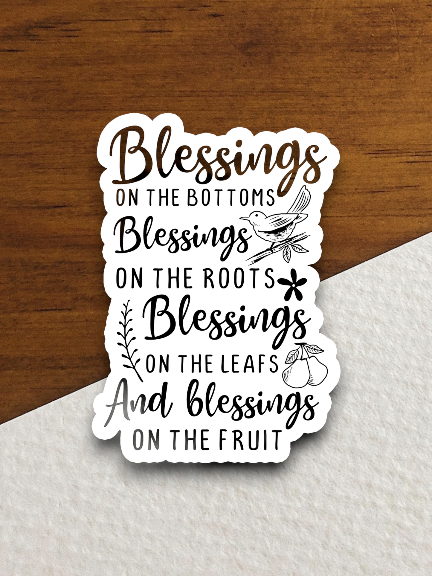 Blessings on the Bottom - Faith Sticker