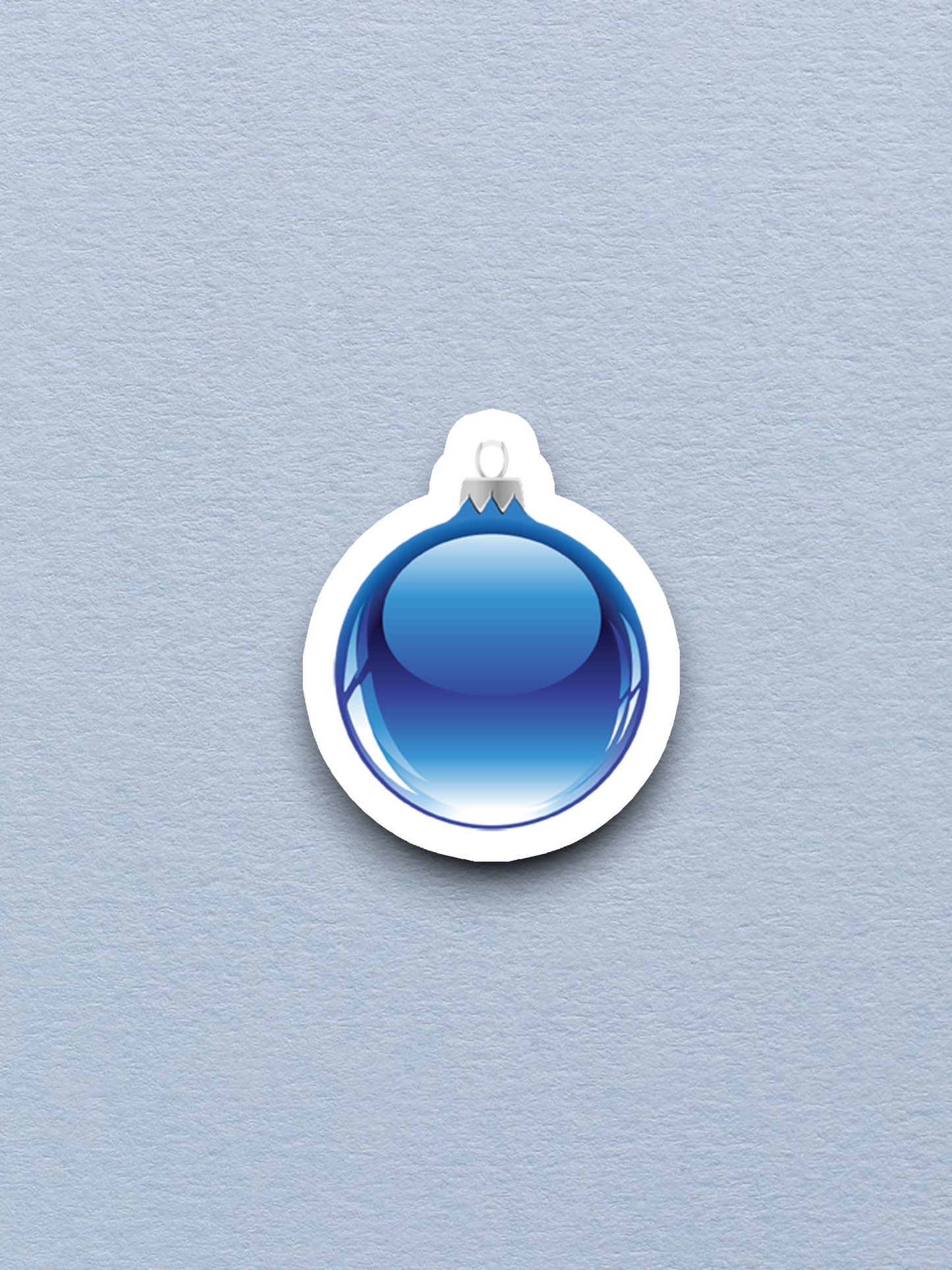 Blue Christmas Ornament Sticker