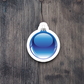 Blue Christmas Ornament Sticker