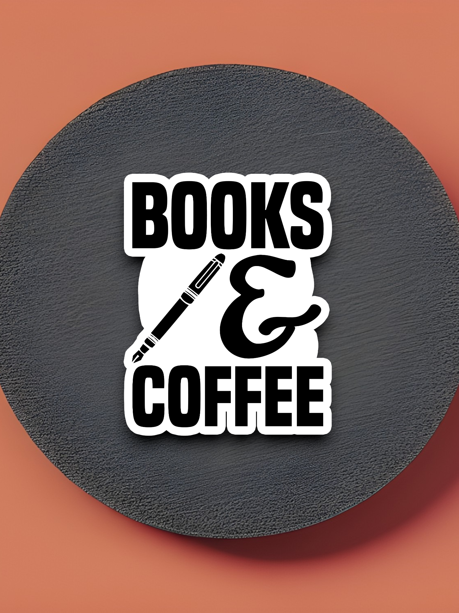 Books and Coffee  2 - Coffee Sticker