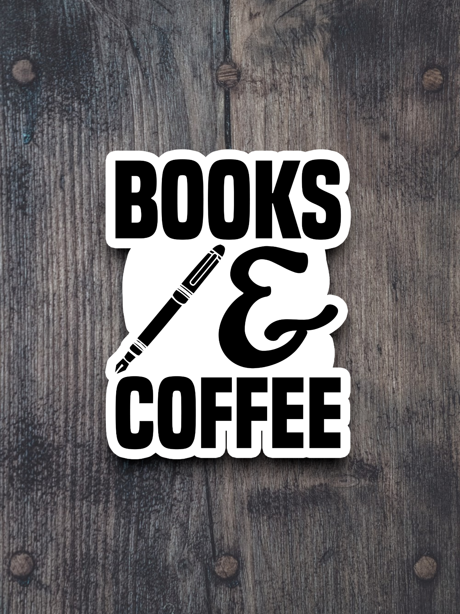 Books and Coffee  2 - Coffee Sticker