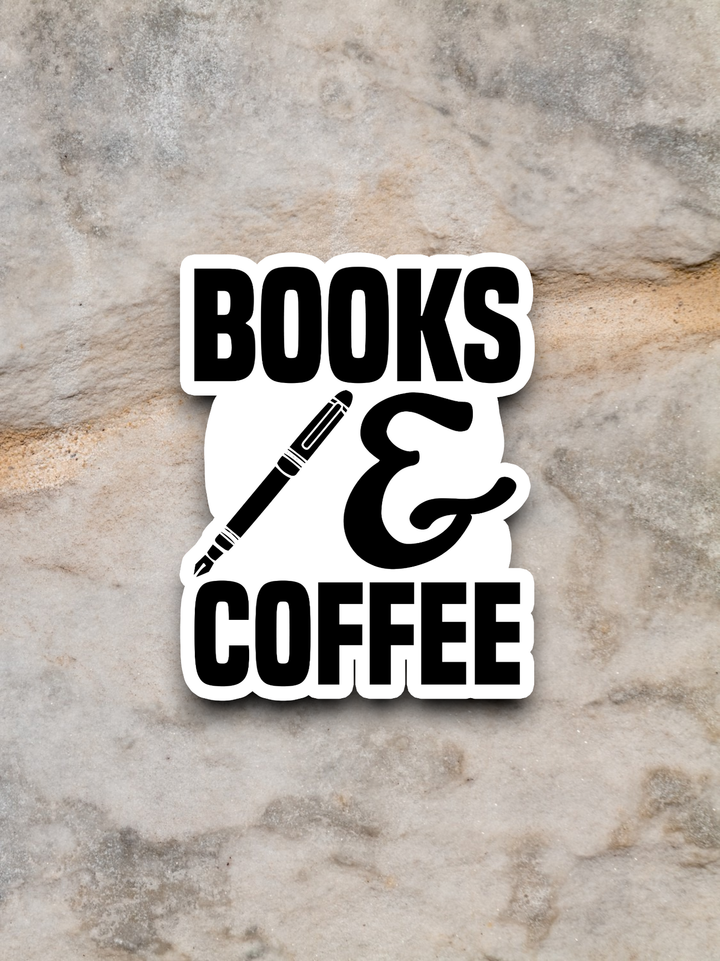 Books and Coffee Version 2 - Coffee Sticker